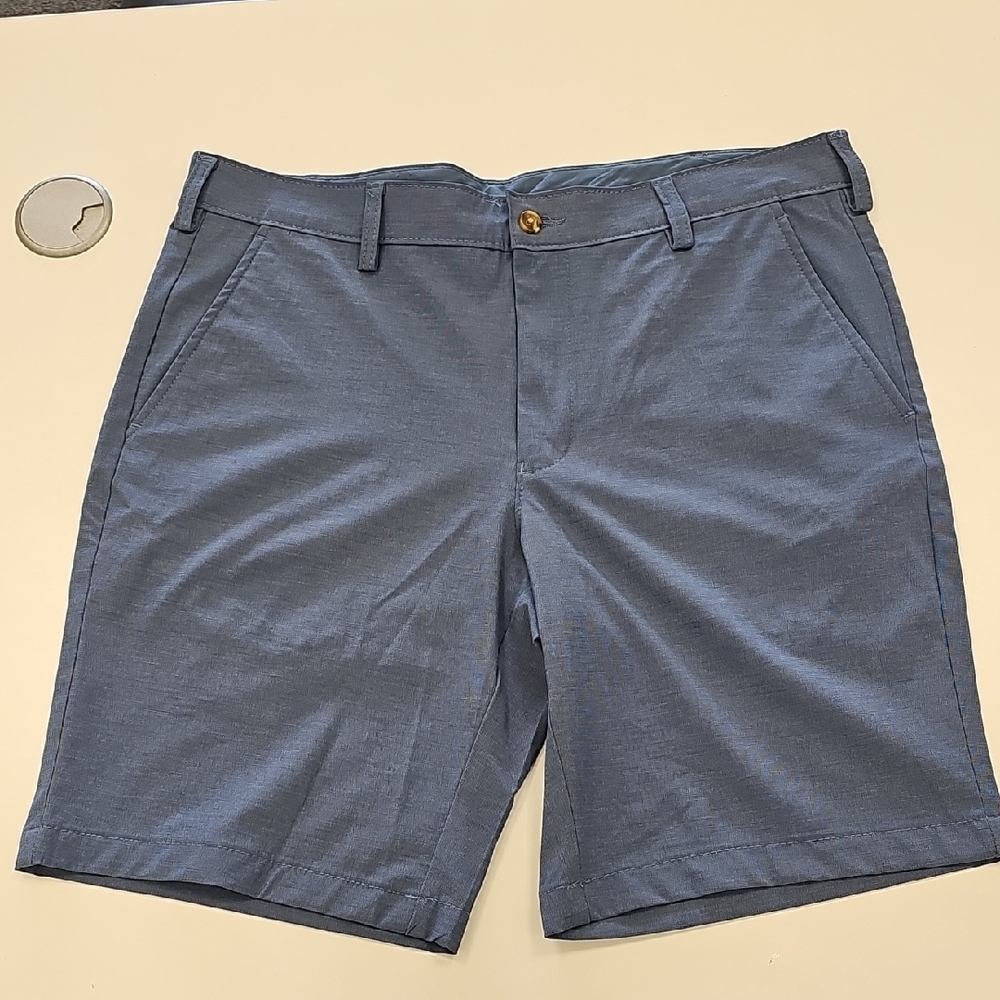 Izod Blue Flat Front Casual Shorts